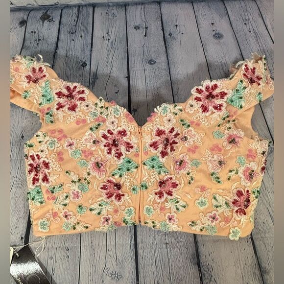 NWT 2 CUTE J Michaels Blush Peach Tulle Two Piece Formal Prom Wedding Dress 16 - Picture 16 of 16